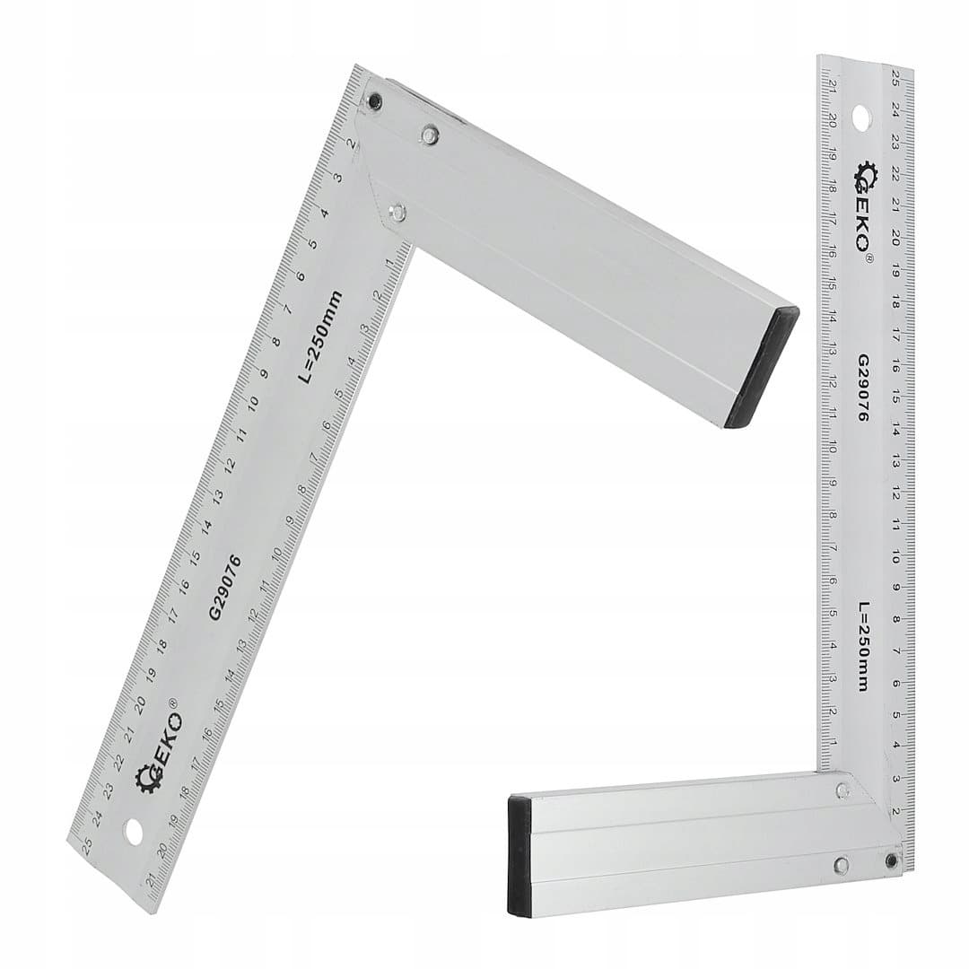 Kątownik stolarski aluminiowy 250 mm do pomiarów