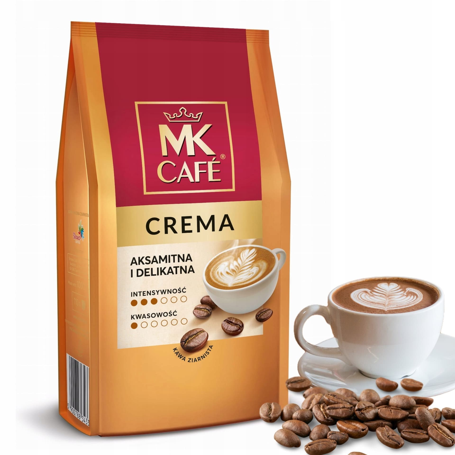 MK Cafe Crema 1kg kawa palona ziarnista