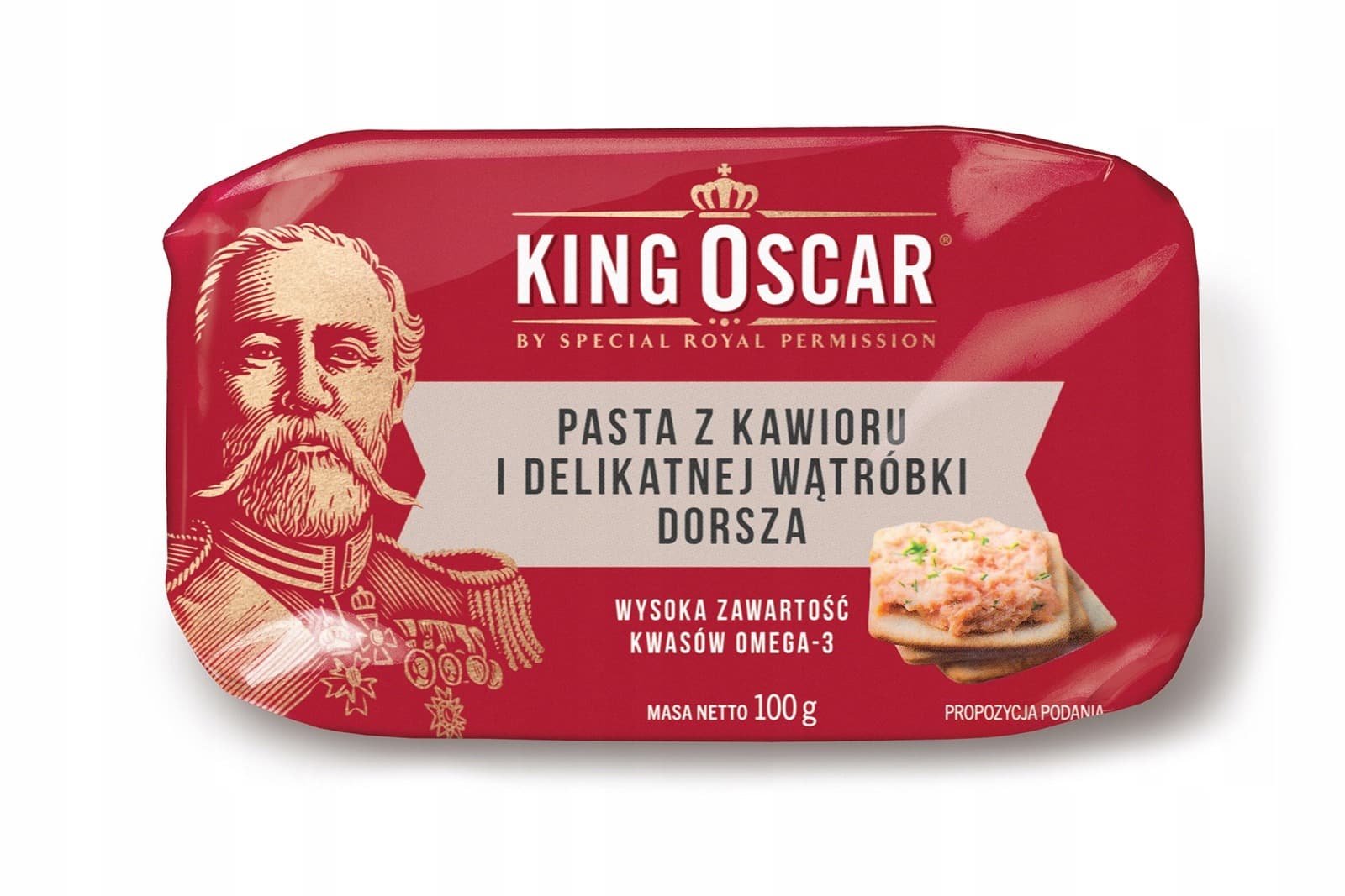 King Oscar Pasta z kawioru i delikatnej wątróbki dorsza 100g