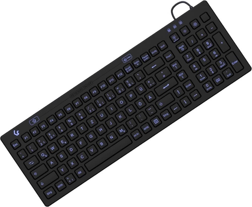 KeySonic KSK-6031INEL-B (DE) Klawiatura Przemysłowa USB QWERTZ Niemiecki Czarny