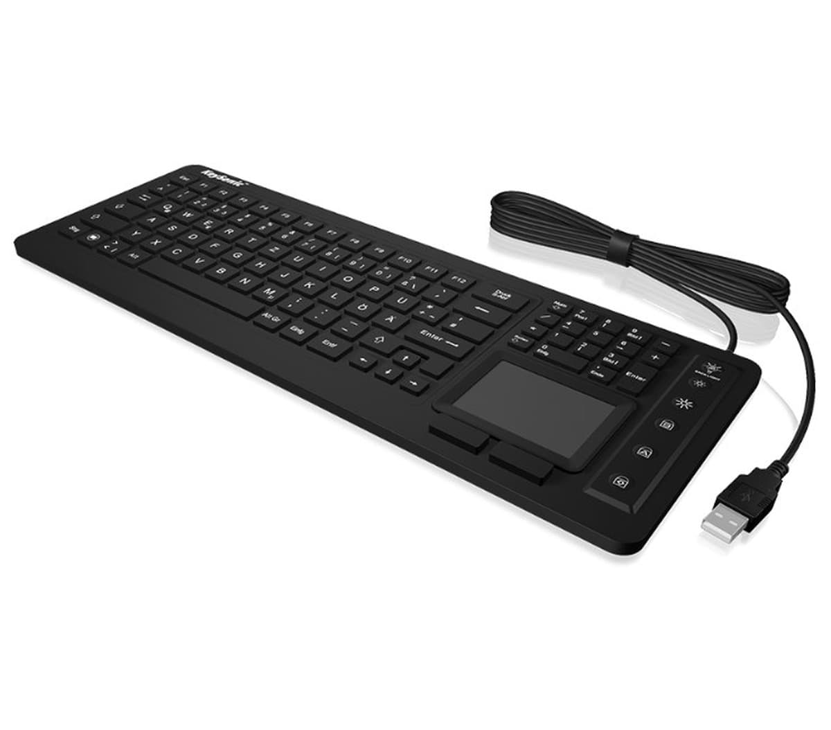 KeySonic KSK-6231 INEL (US) Klawiatura Przemysłowa USB QWERTY US English Czarna