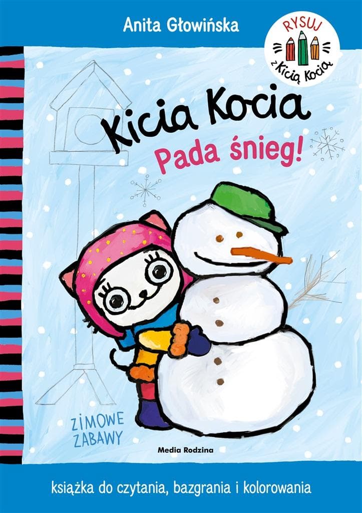 Kicia Kocia Pada śnieg Kolorowanka - książka dla dzieci Anita Głowińska