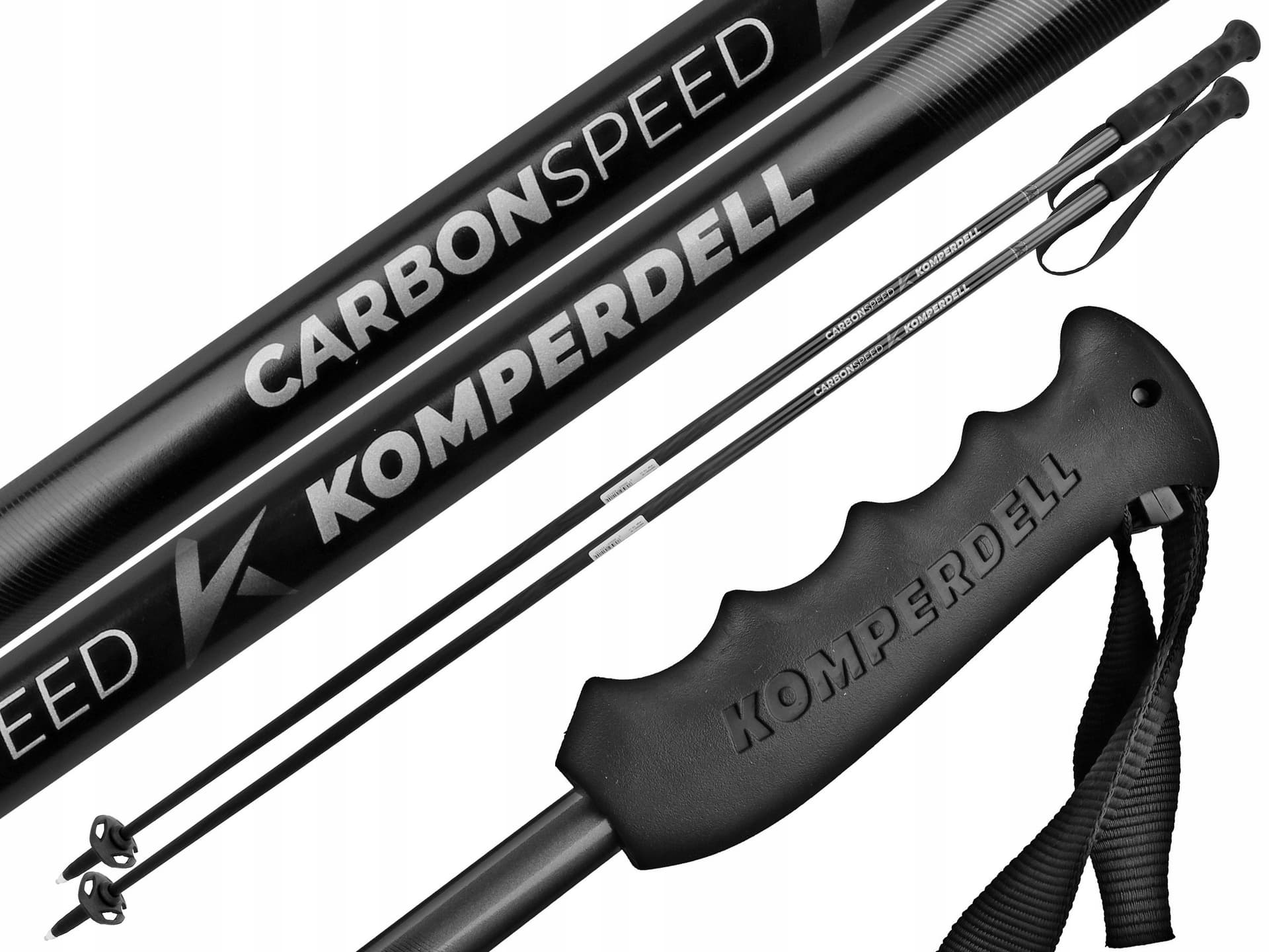 Kije do biegania Komperdell Fxp Carbon The Erlkonig - black/white, 120 cm