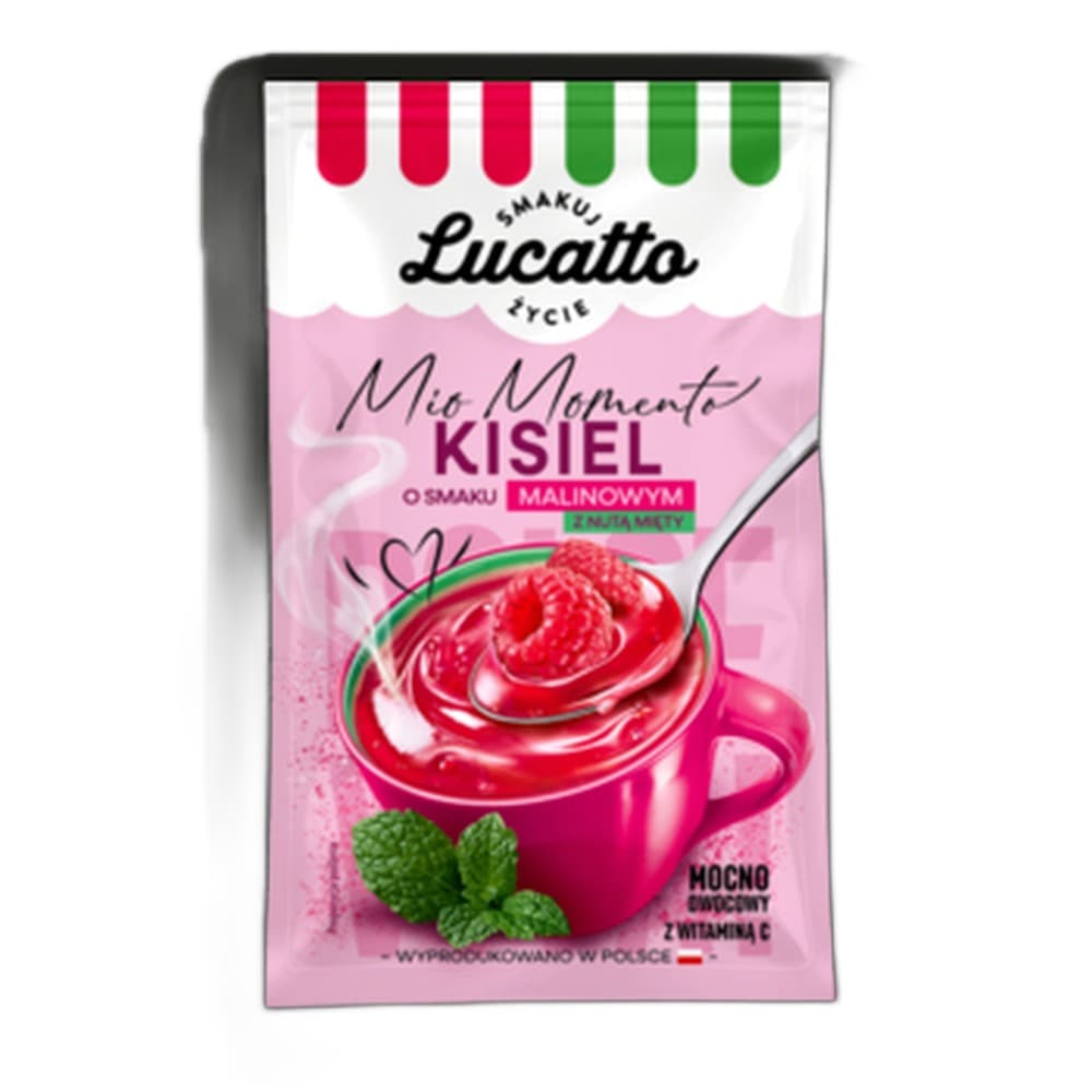 Kisiel malina z nutką mięty Lucatto 30g