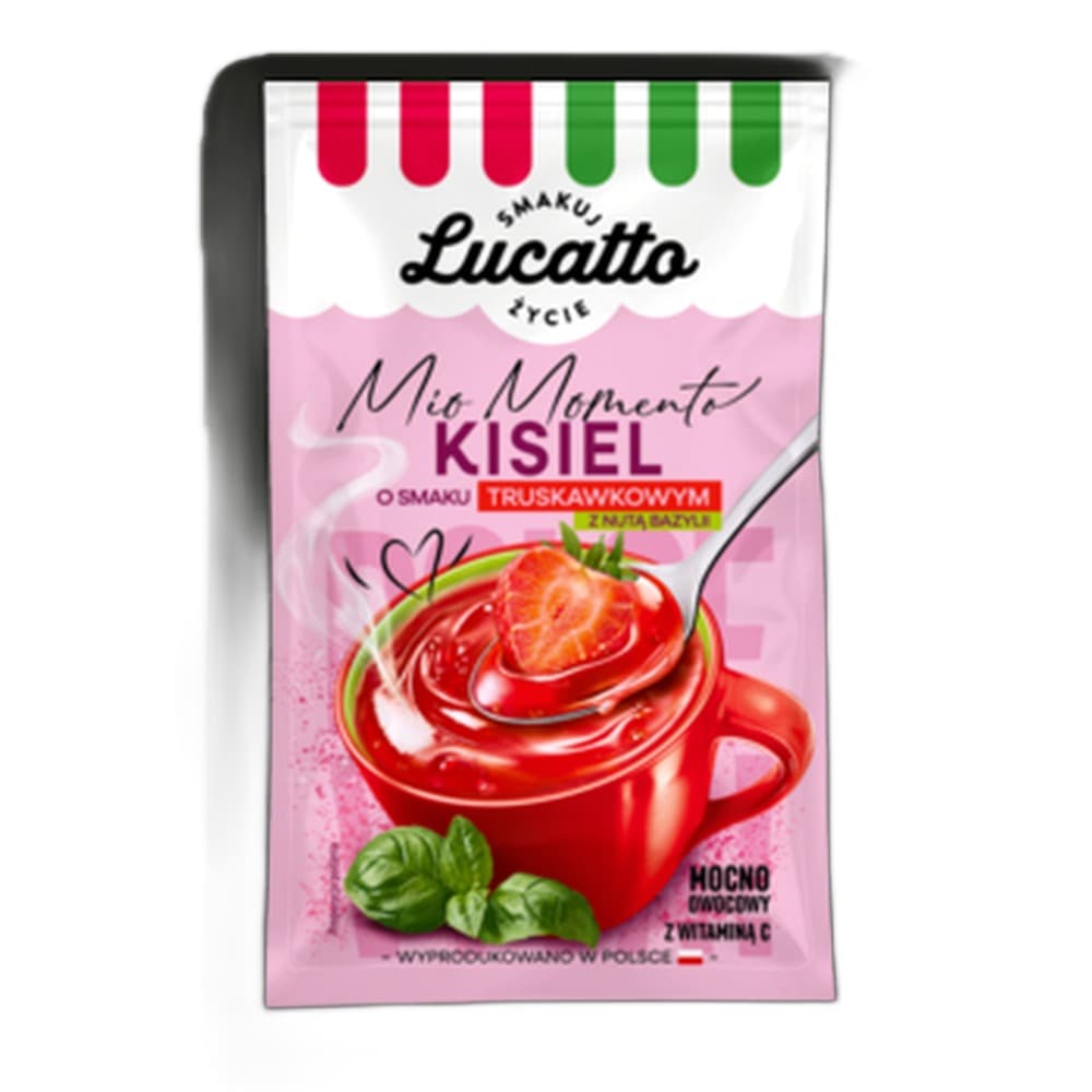 Kisiel truskawka z nutką bazyli Lucatto 30g