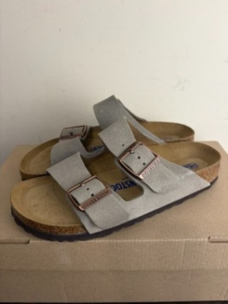 Klapki Birkenstock Arizona Birko-Flor Nubuk - velvet gray, rozmiar 41