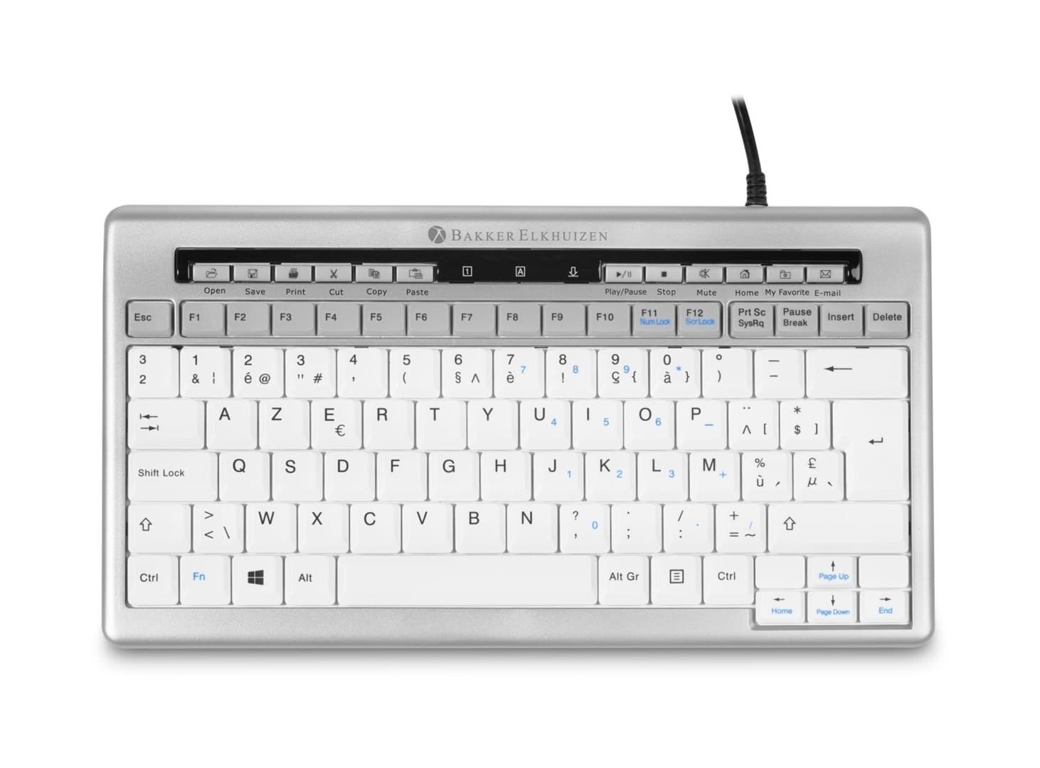 Klawiatura BakkerElkhuizen S-board 840 Biuro USB QWERTY British English Jasny Szary
