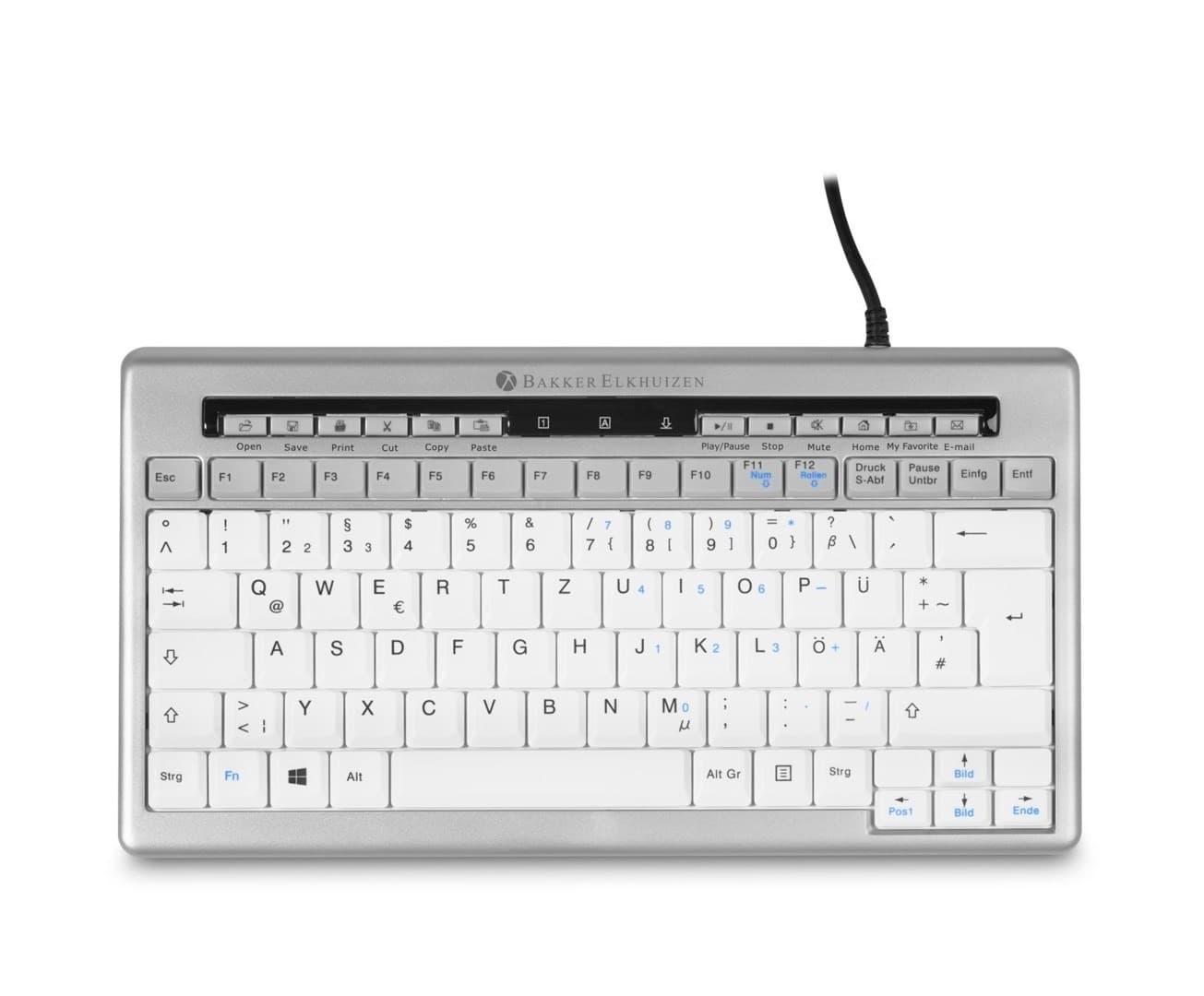 Klawiatura BakkerElkhuizen S-board 840 Design QWERTZ kompaktowa USB