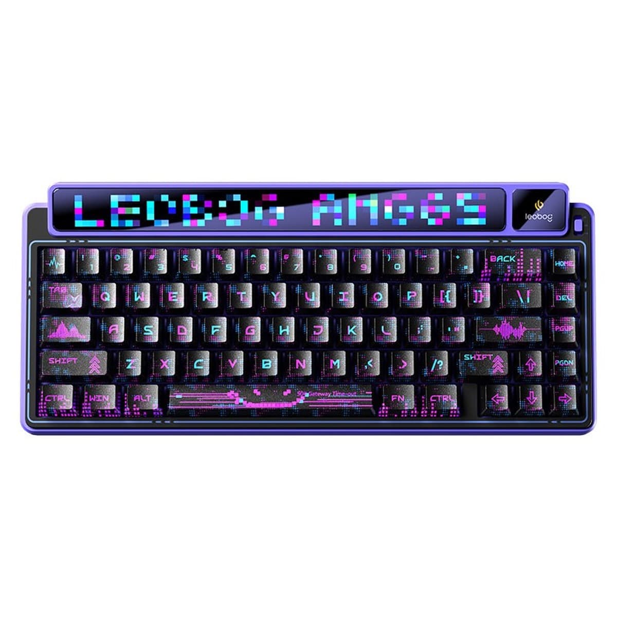 Klawiatura mechaniczna AMG65 z przełącznikami Purple LightFeather, RGB, LEOBOG