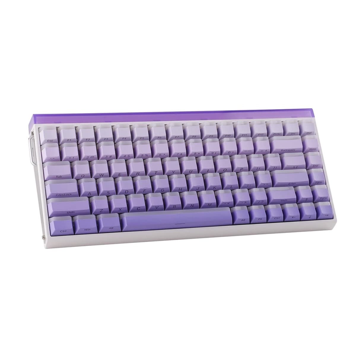 Klawiatura mechaniczna AULA HERO84 HE, Gasket Mount, przełączniki JadeKing, RGB, White+Purple+Gradient