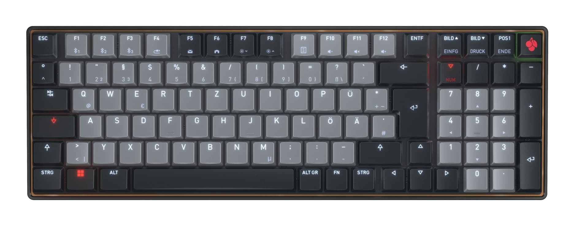 CHERRY TAS KW 550 MX LED Klawiatura Mechaniczna Low Profile TKL DE