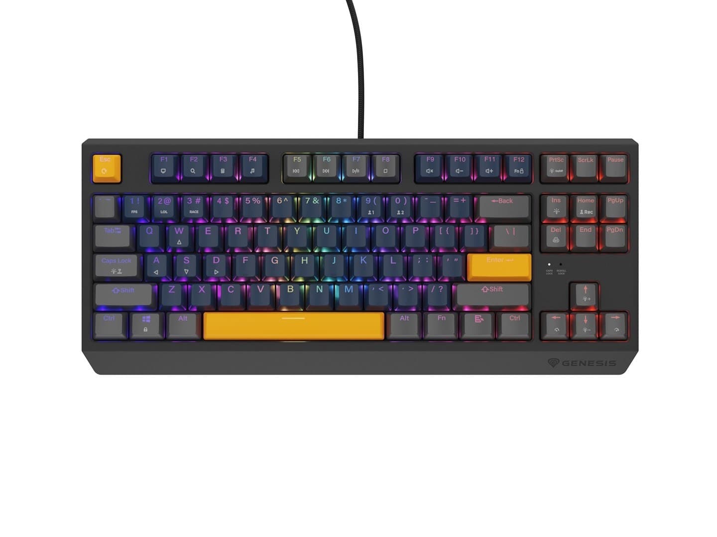 Klawiatura mechaniczna Genesis THOR 230 TKL 3 tryby łączności