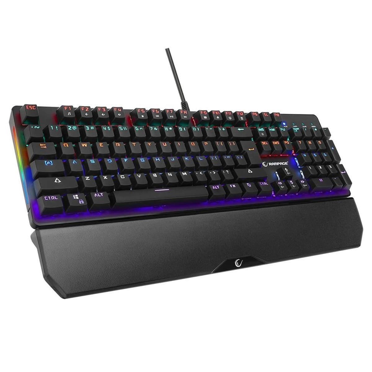 Klawiatura mechaniczna Rampage KB-R86 UMBRA Blue Switch przewodowa czarna