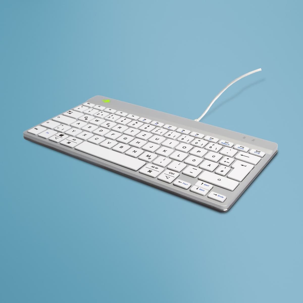 Klawiatura R-Go Compact Break DE-Layout przewodowa biała