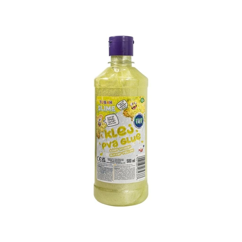 Klej brokatowy żółty PVA 500 ml Tuban