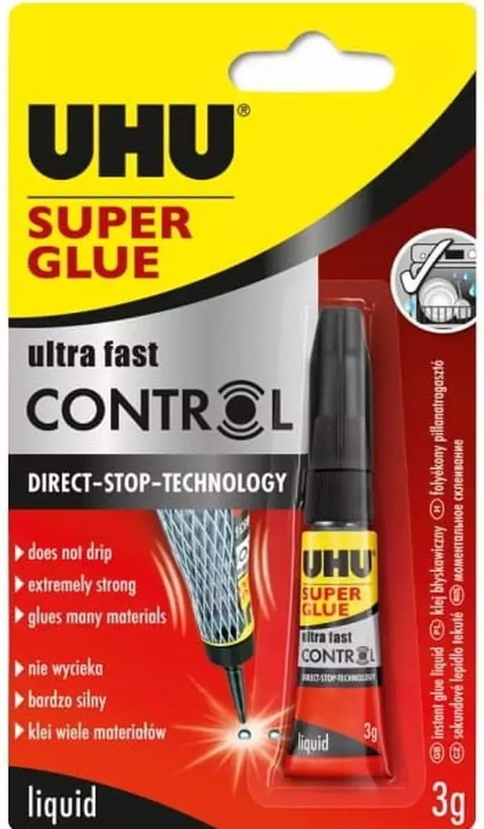 Klej UHU Super Glue Control żelowy 3g