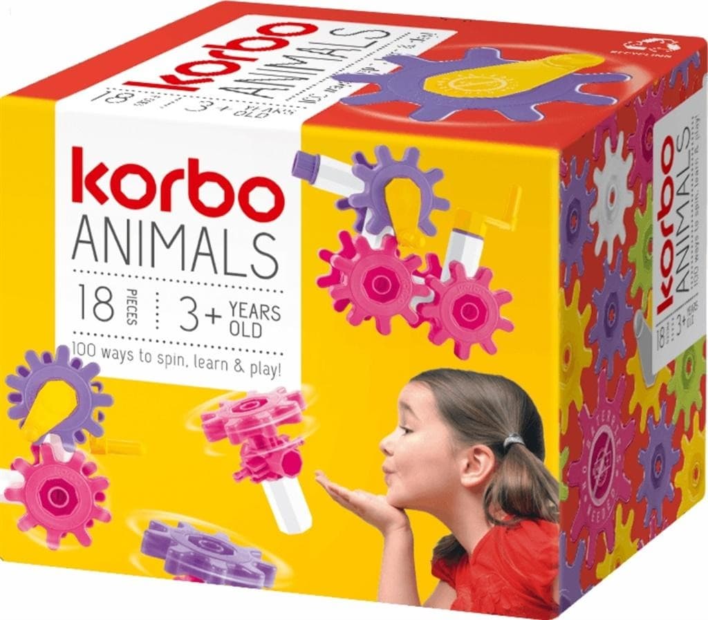 Klocki Animals Korbo 18 elementów