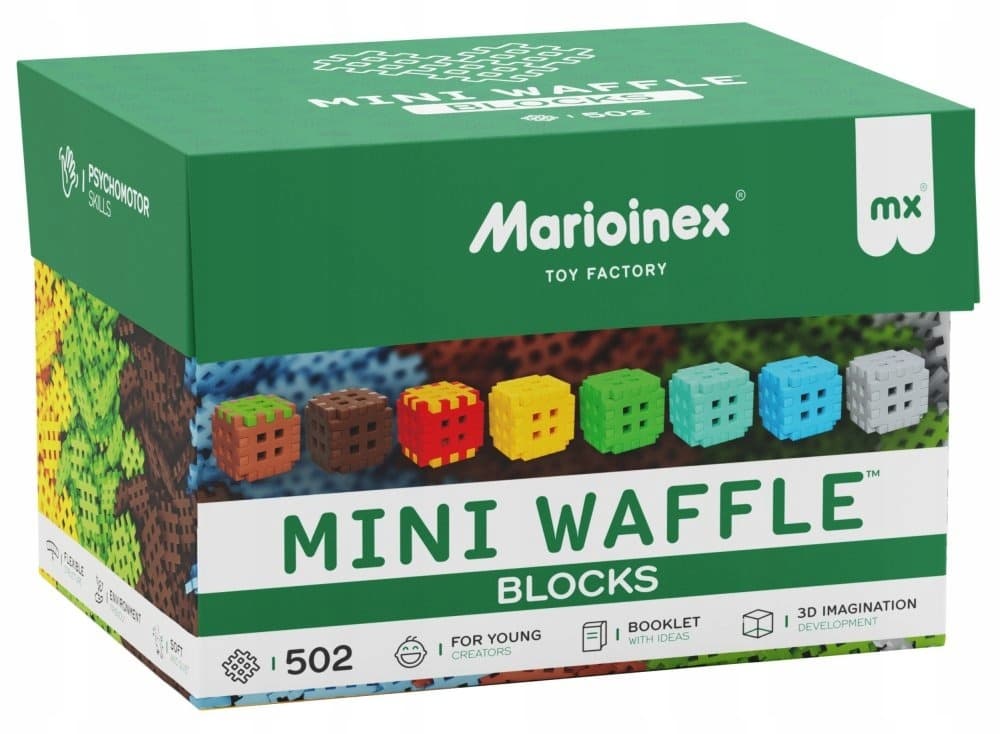 Klocki konstrukcyjne Marioinex Mini Waffle, 502 elementy