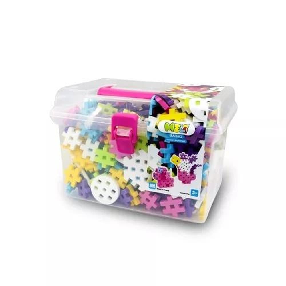 Klocki konstrukcyjne Meli Basic Constructor Pink Travel Box 500 elementów