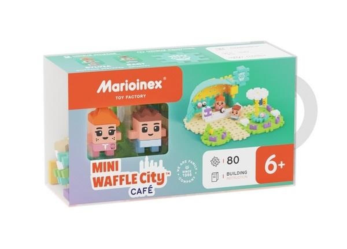 Klocki konstrukcyjne Waffle mini City Kawiarnia 80 elementów