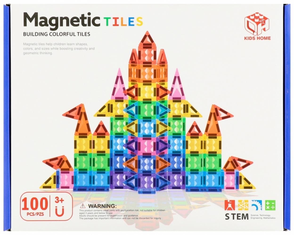 Klocki magnetyczne Mega Creative 100 elementów zestaw konstrukcyjny
