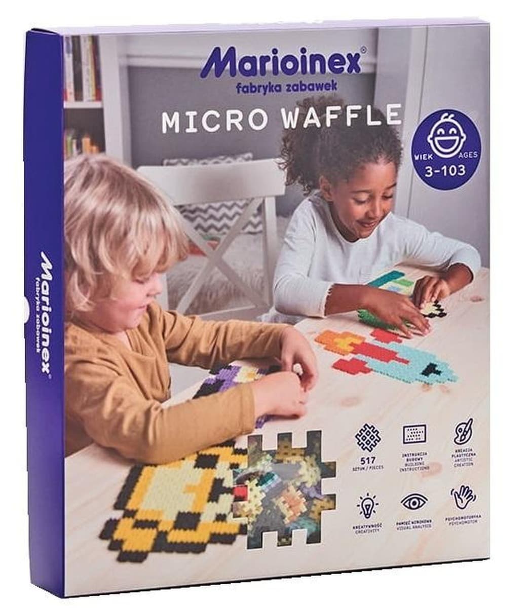 Klocki Micro Waffle Zestaw Przedszkolny Marioinex 817 elementów