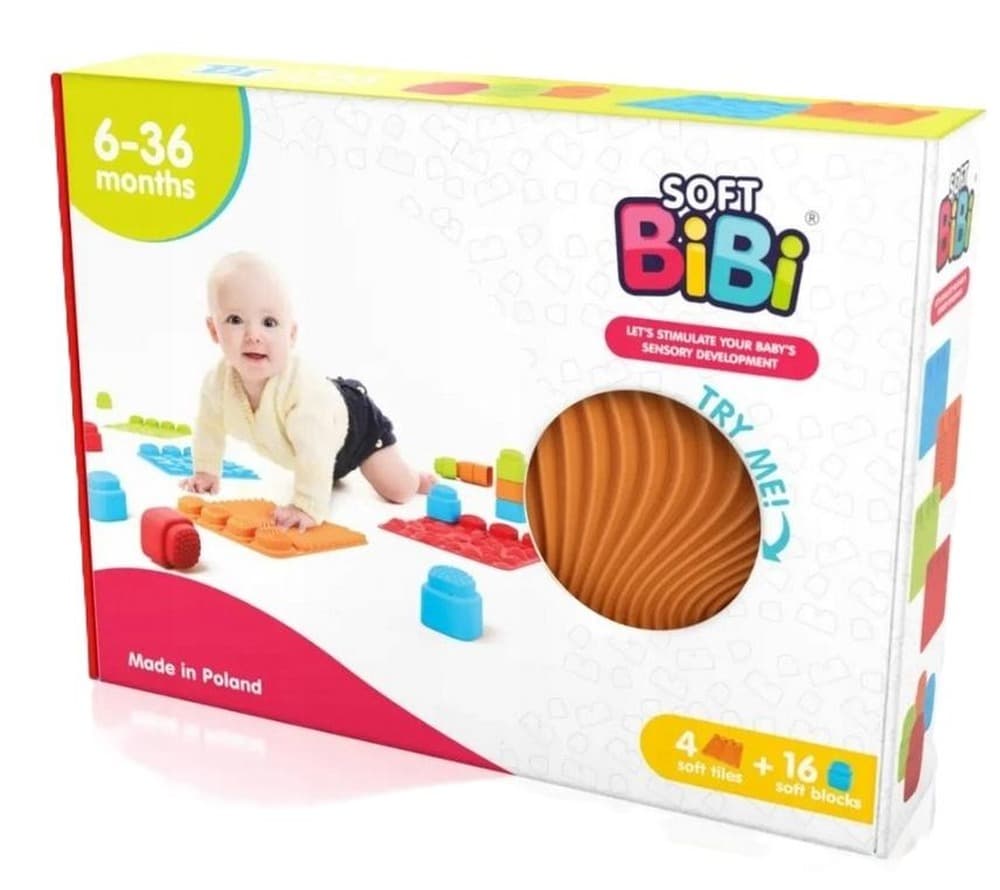 Klocki miękkie BiBi z matą edukacyjną