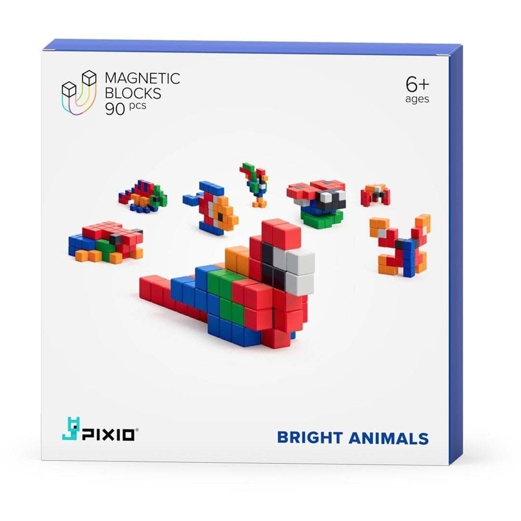 Klocki magnetyczne Pixio 90 elementów Bright Animals