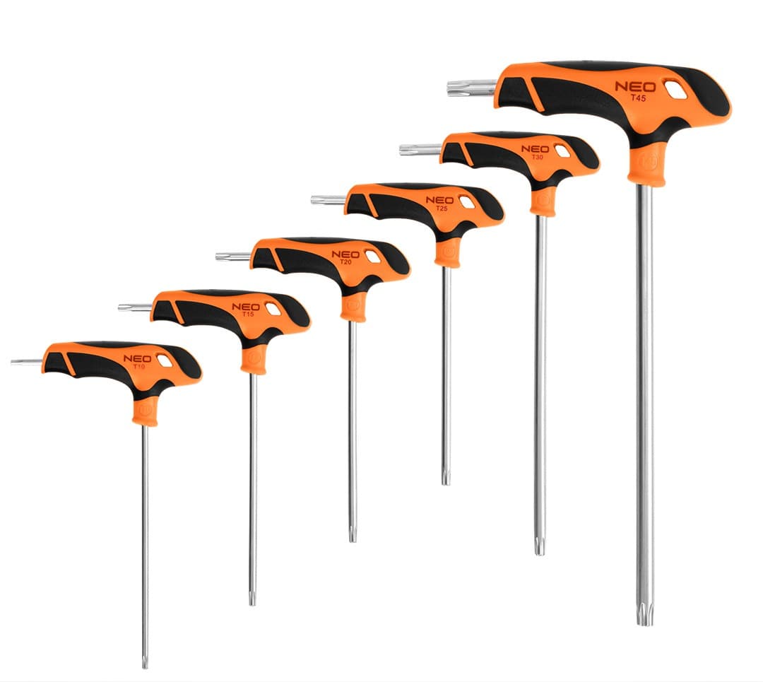Klucze Torx NEO zestaw 6 sztuk z wkładką warsztatową