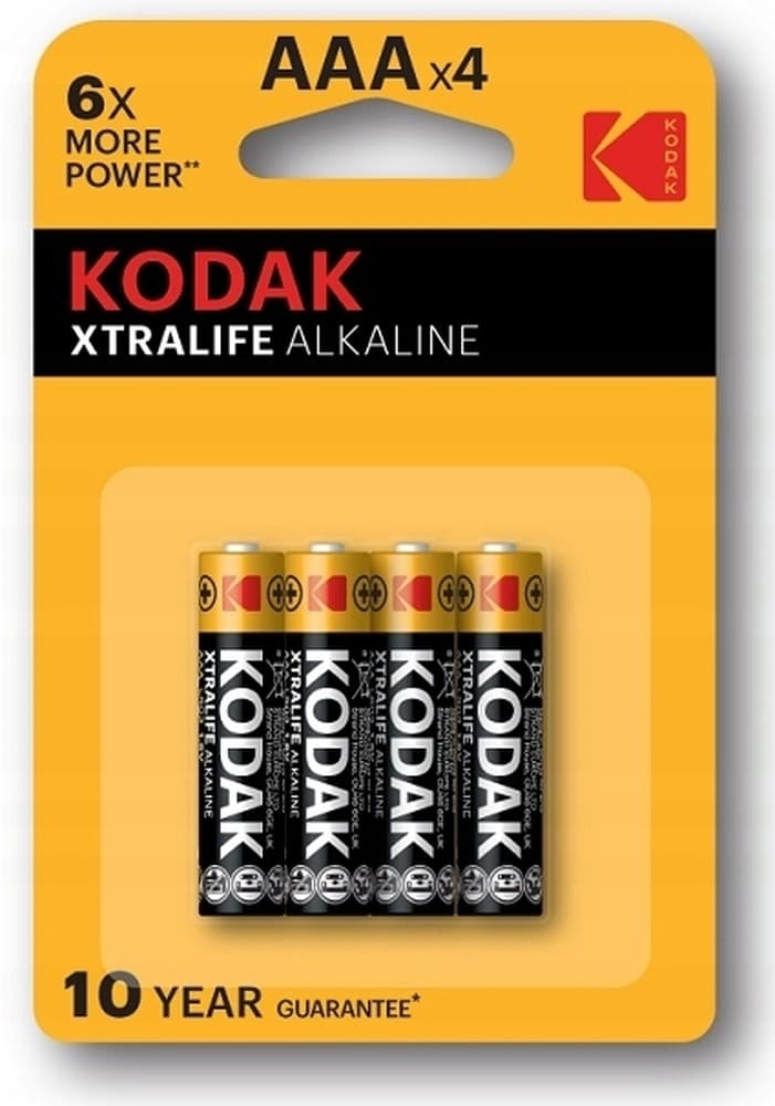 KODAK XTRALIFE AAA Baterie Alkaliczne LR3 1.5V, 4 szt.