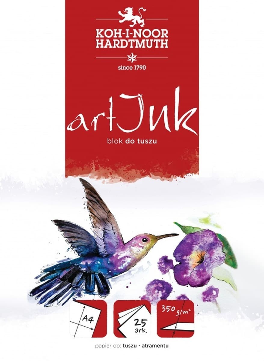 Koh-I-Noor Blok do tuszu Art Ink A4 25 arkuszy 350g
