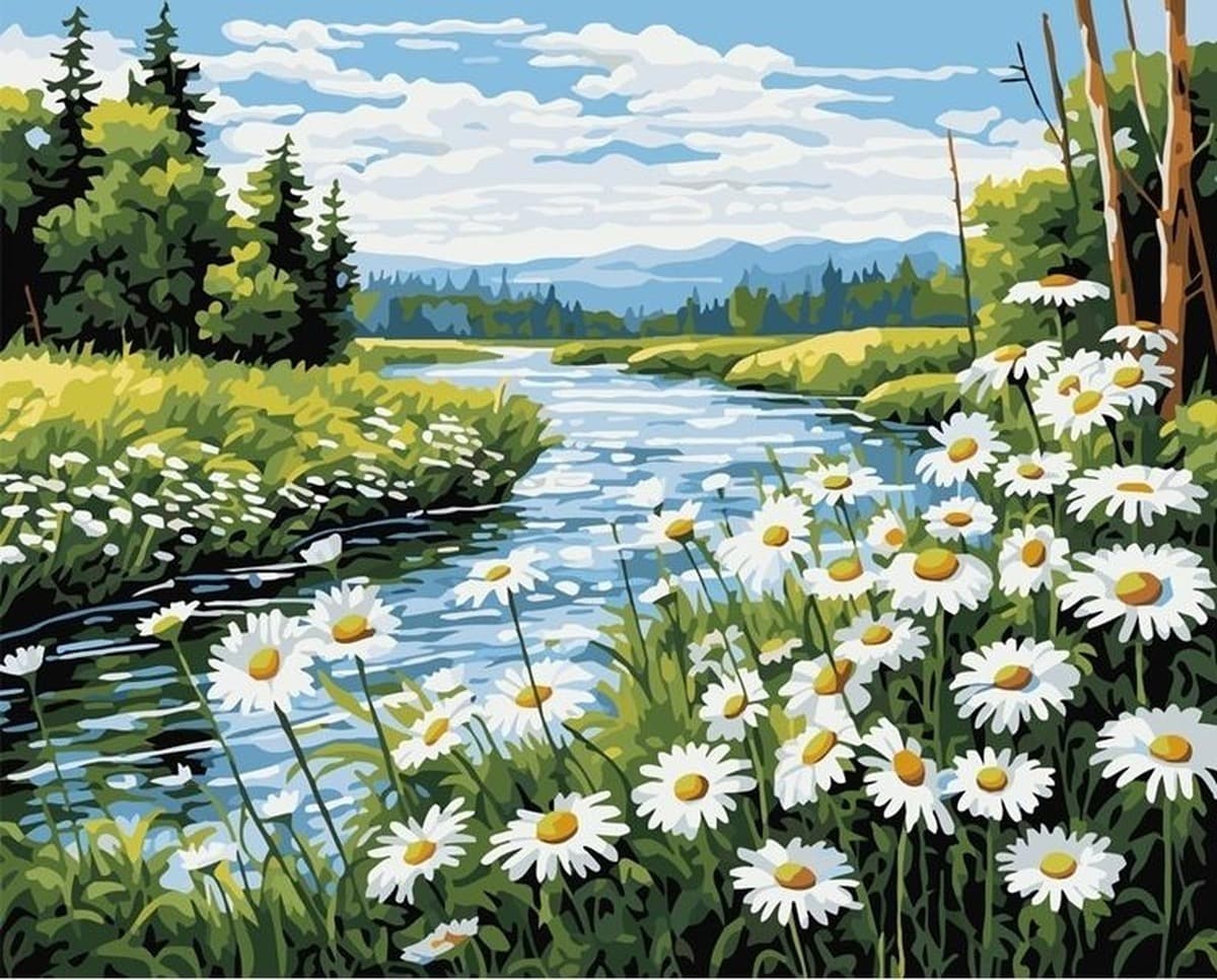 R- Koh-I-Noor Malowanie po numerach Rzeka 40x50 cm - relaksujący zestaw