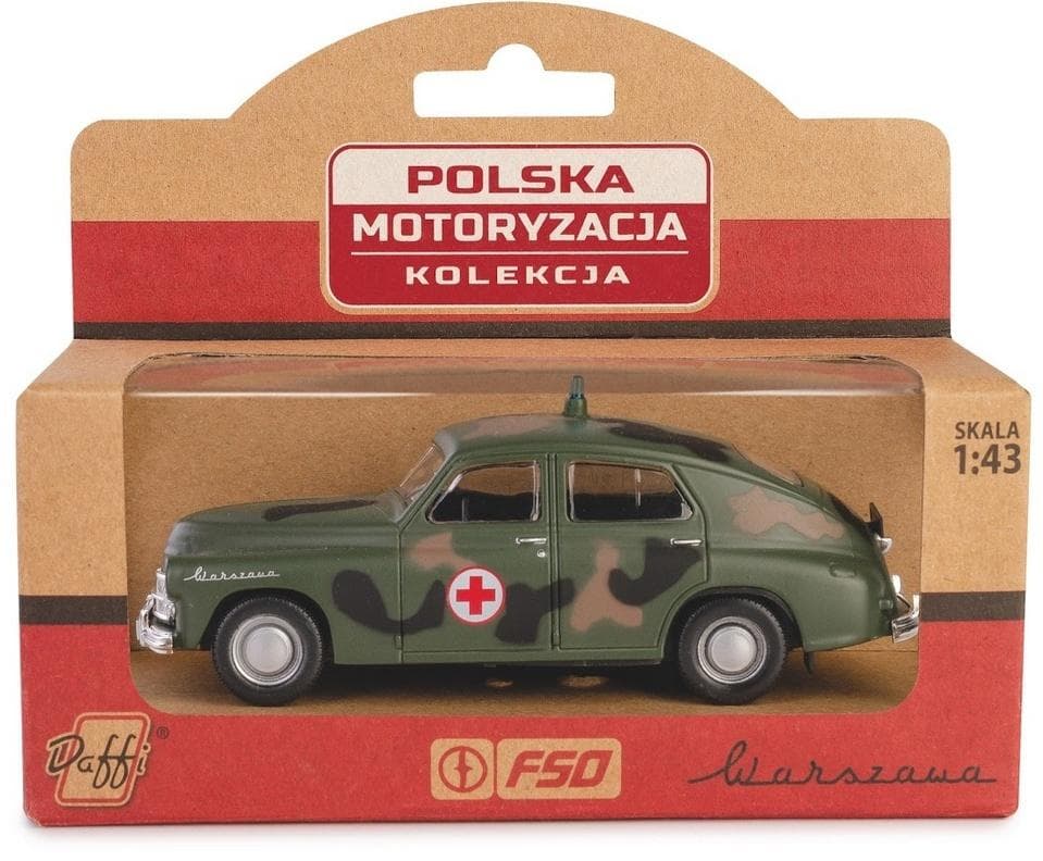 Model samochodu Warszawa M-20 Sanitarka Wojskowa PRL skala 1:43