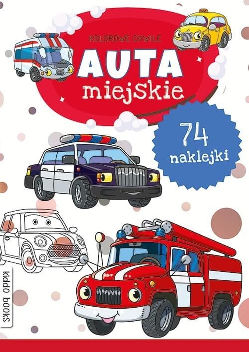 Kolorowanka dla dzieci Auta miejskie Kolorowe chwile