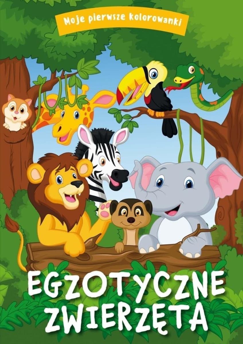 Kolorowanka dla dzieci Egzotyczne zwierzęta