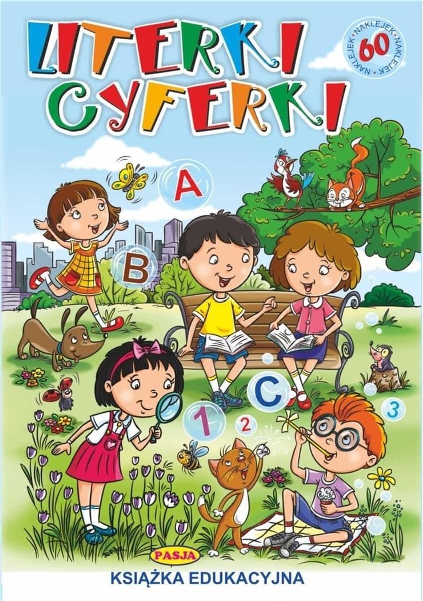 Kolorowanka edukacyjna Literki Cyferki