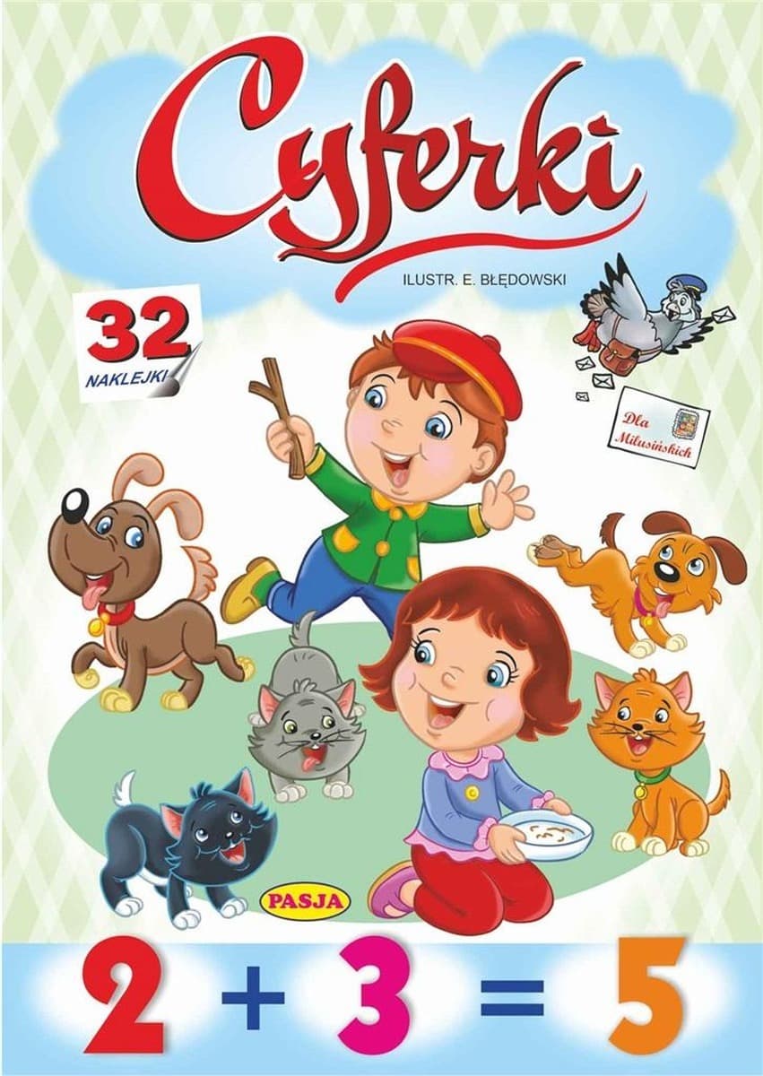 Kolorowanka edukacyjna Pasja - nauka cyferek z naklejkami