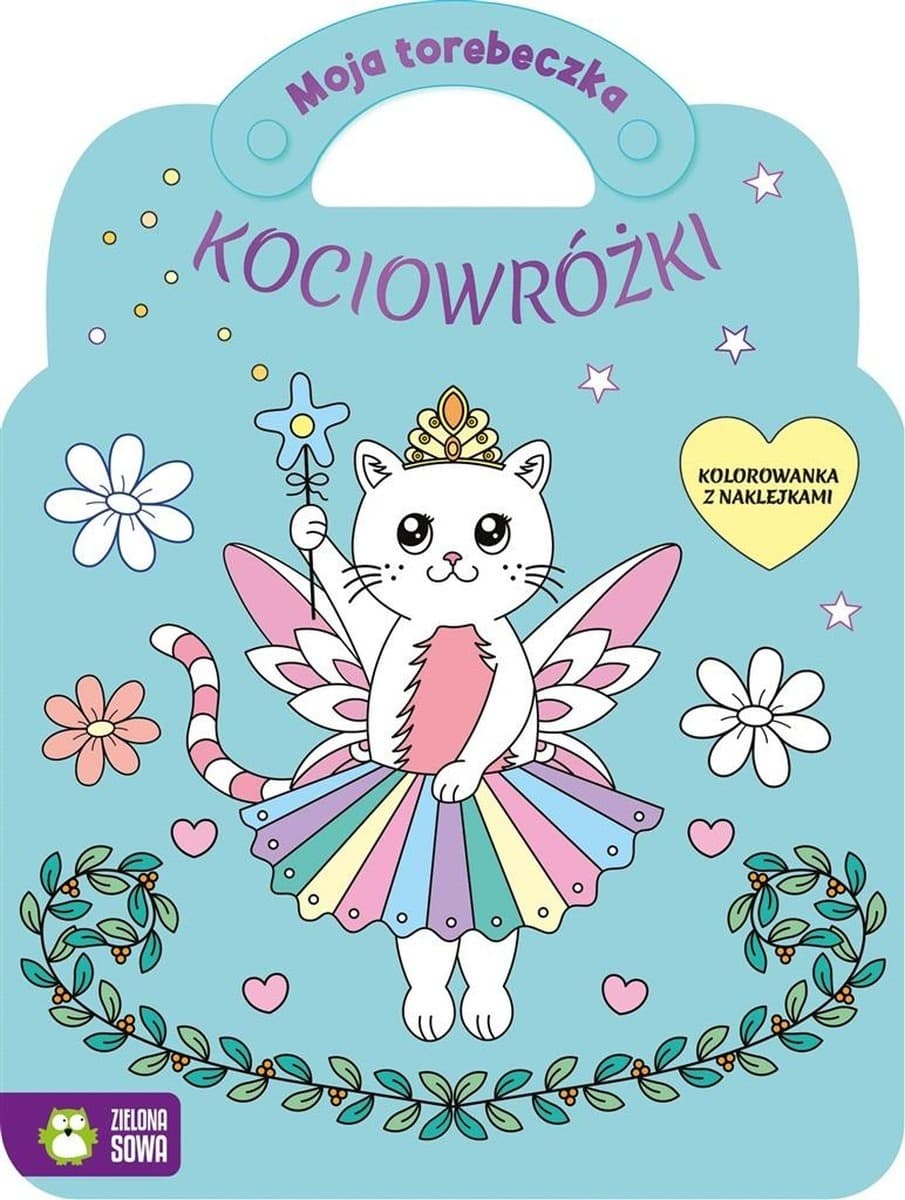 Kolorowanka w kształcie torebki Moja Torebeczka Kociowróżki Sylwia Czarnecka