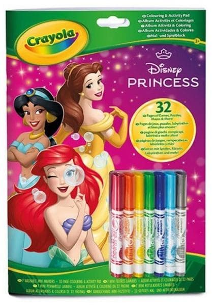 Kolorowanka z flamastrami Księżniczki Disneya 32 strony Crayola