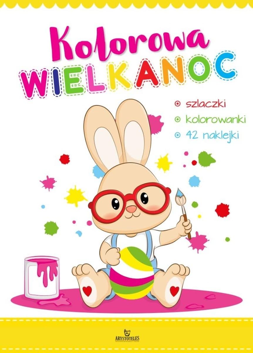 Kolorowanka z naklejkami Wielkanocne motywy 24 strony