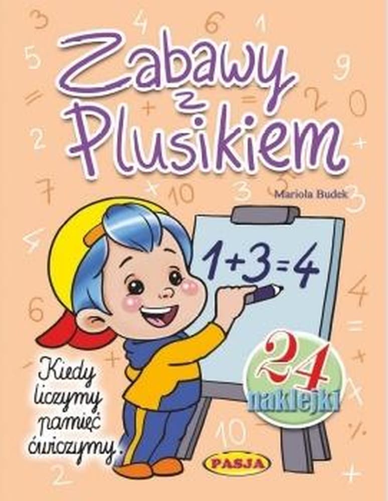 Kolorowanka Zabawy z Plusikiem dla dzieci z naklejkami