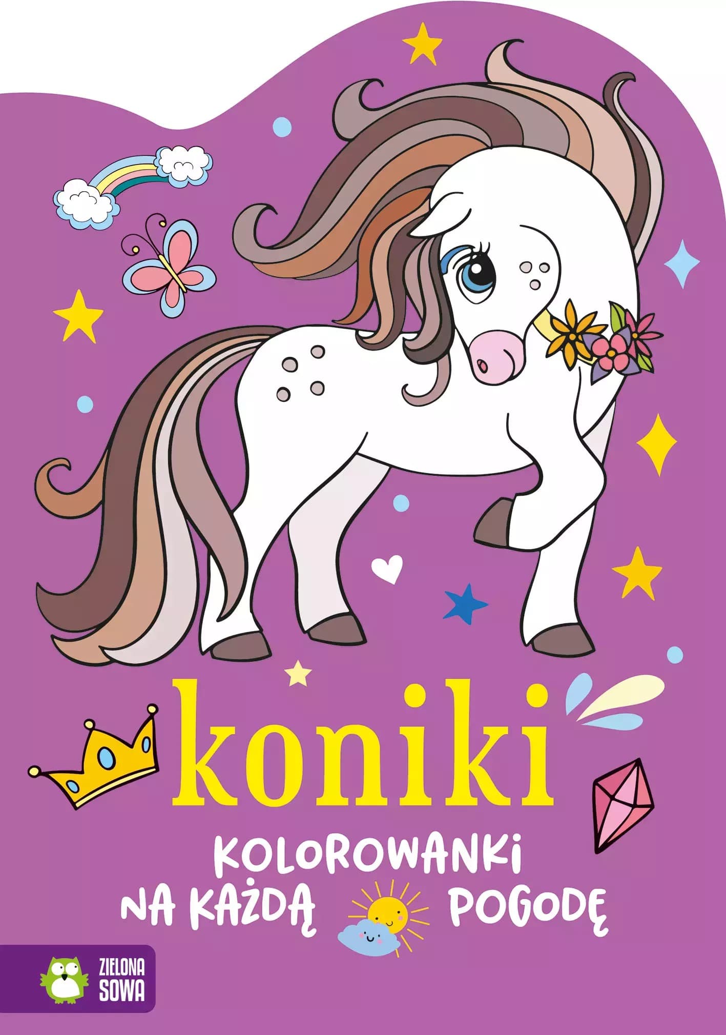Kolorowanka dla dzieci: Koniki