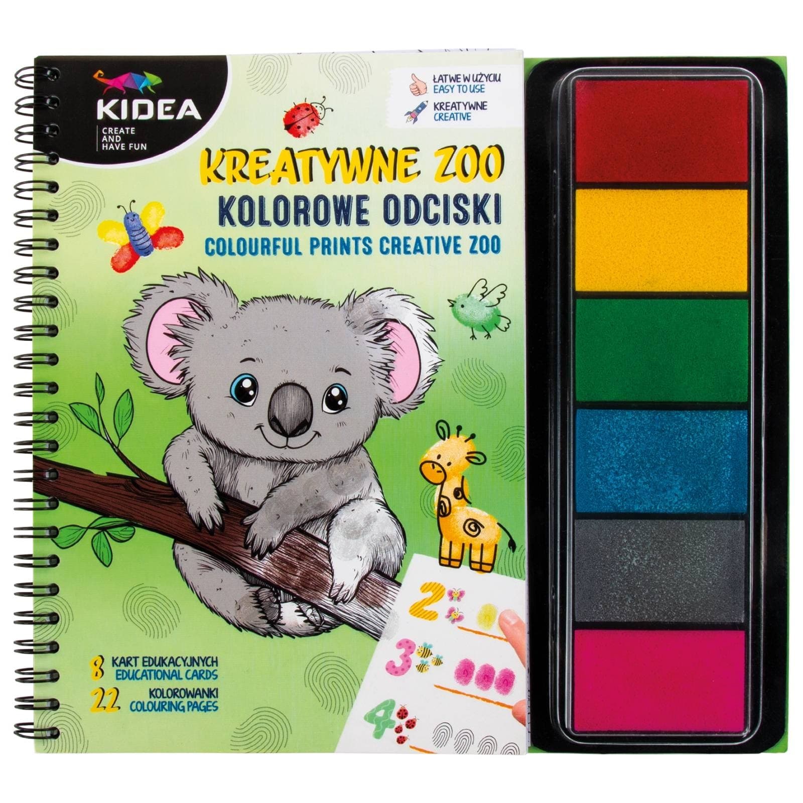 Kolorowe Odciski Kreatywne Kidea ZOO