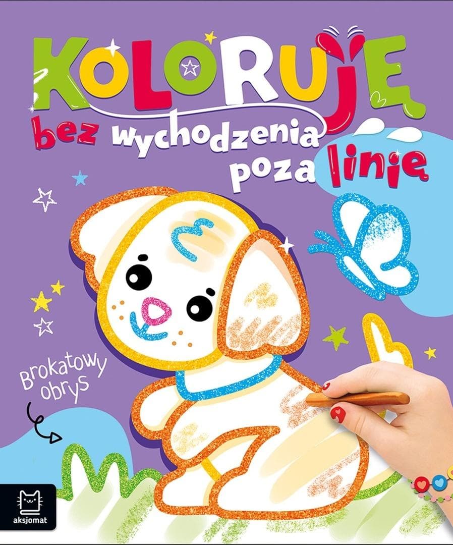 Kolorowanka dla dziewczynek Brokatowa Piesek 40 stron