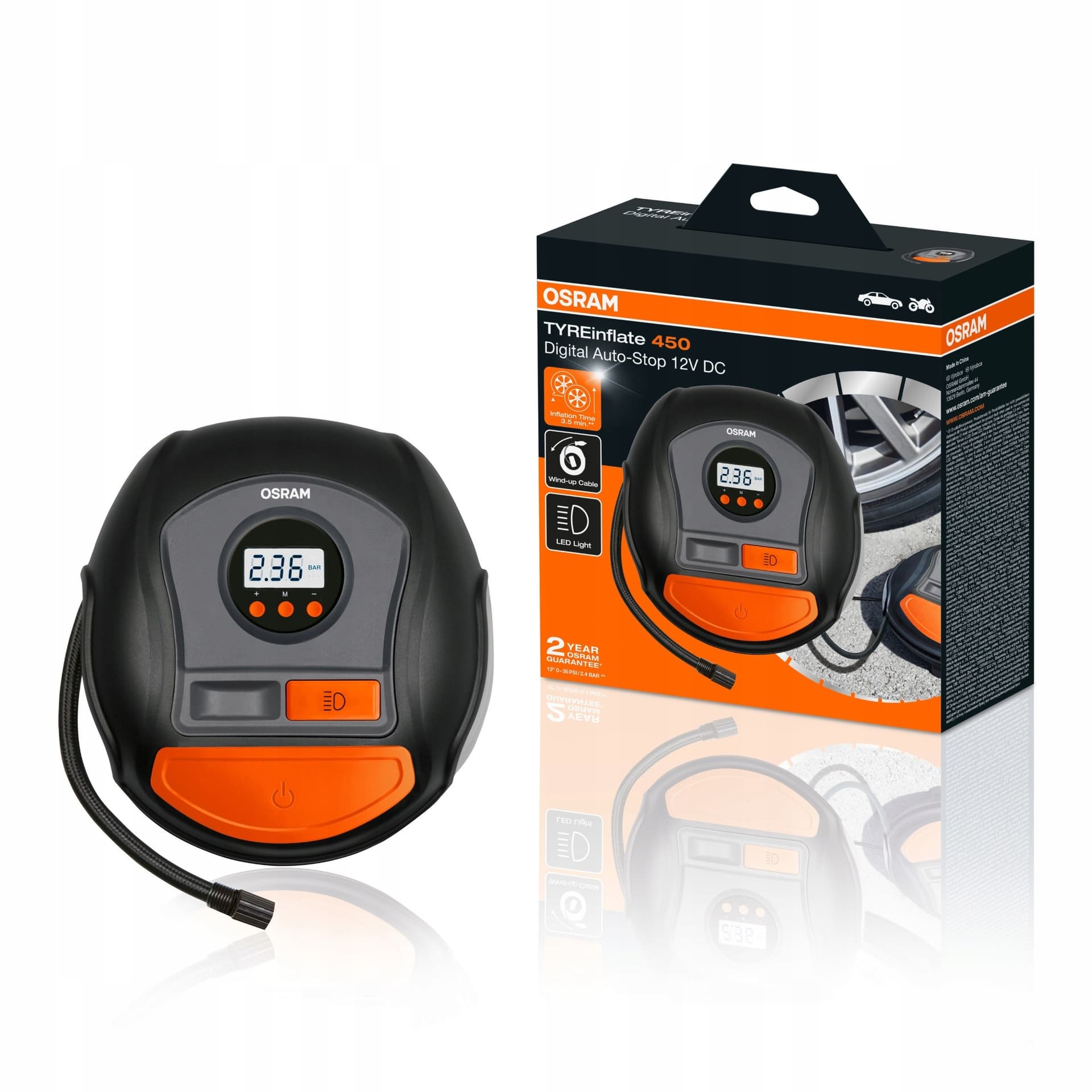Kompresor cyfrowy OSRAM do 5.5BAR 12V