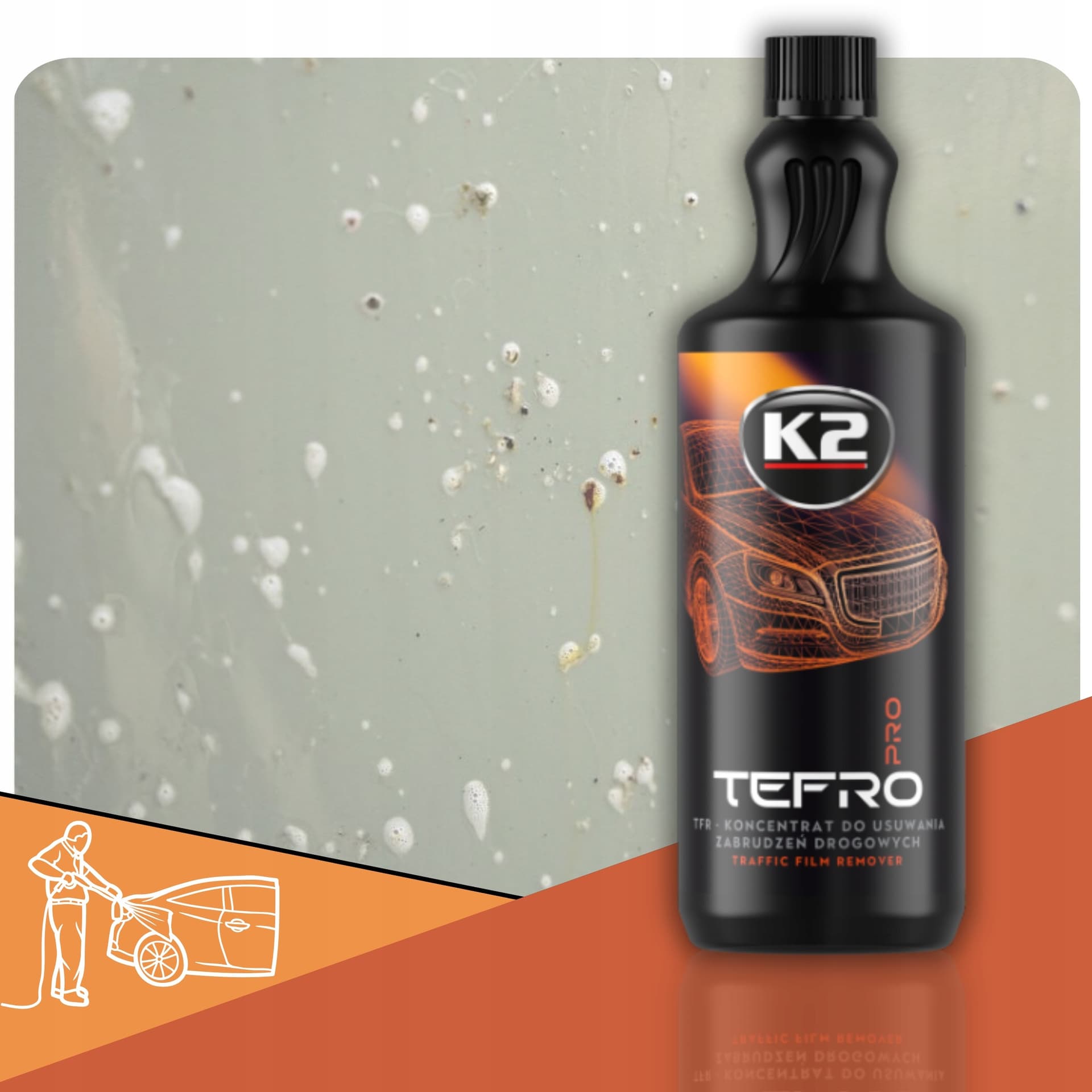 K2 TEFRO PRO 1L TFR koncentrat do usuwania zabrudzeń drogowych
