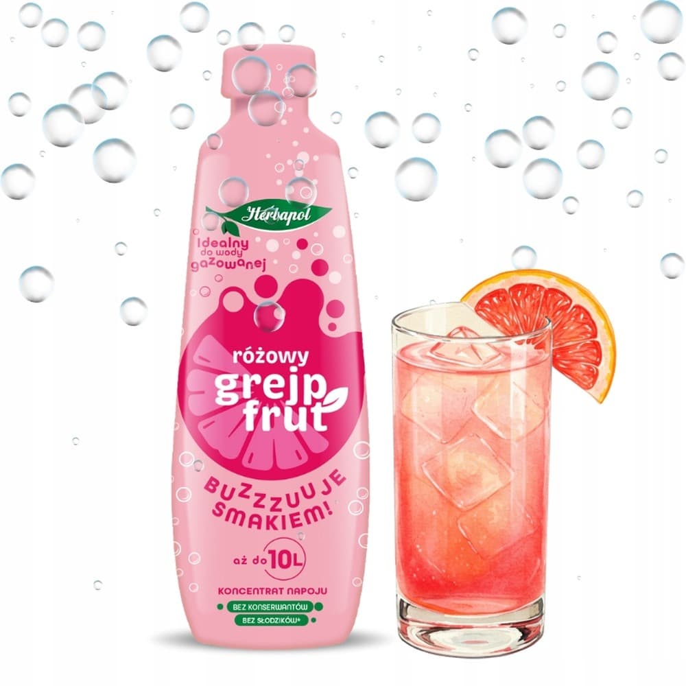 Koncentrat napoju Różowy Grejpfrut 405 ml