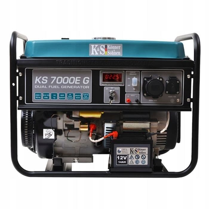 KÖNNER & SÖHNEN Generator Hybrydowy (Benzyna/LPG) 5,0kW KS 7000E G, Rozruch Elektryczny
