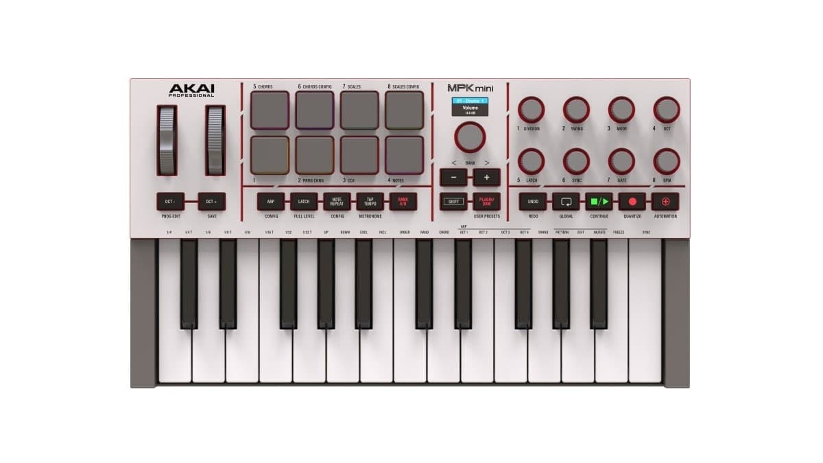 Kontroler MIDI AKAI MPK Mini MK4 25 klawiszy biały