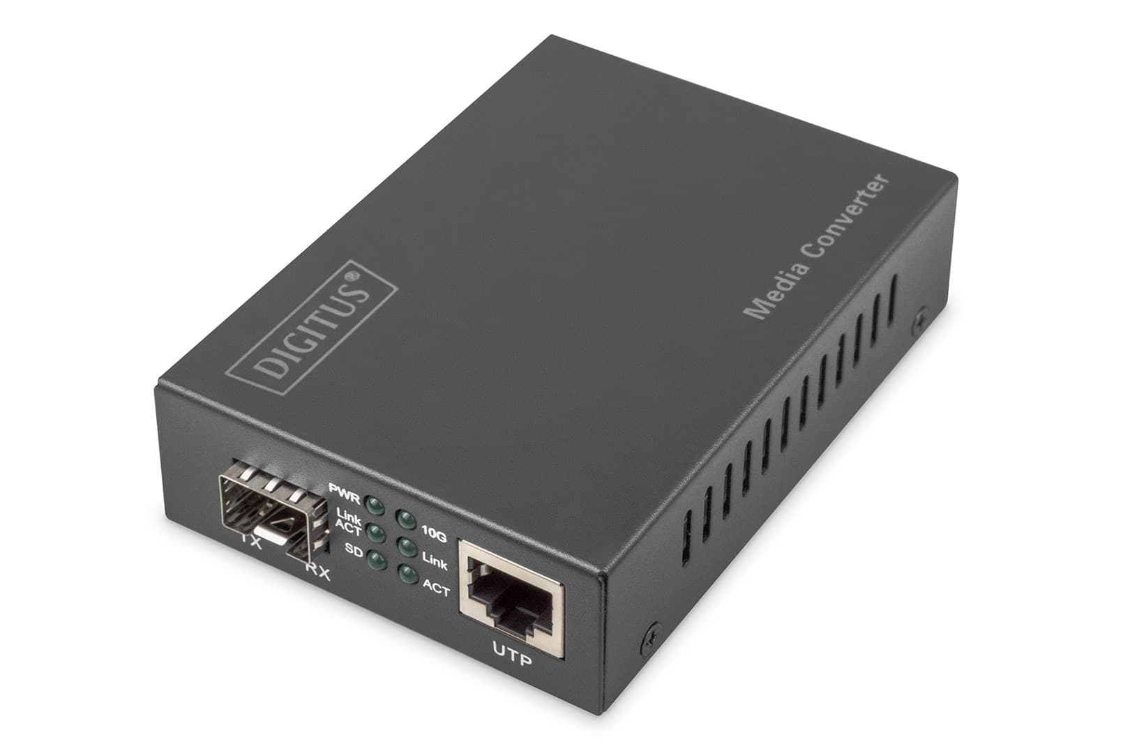 Konwerter mediów 10 Gigabit RJ45 / SFP obsługuje 1G, 2.5G, 5G i 10G